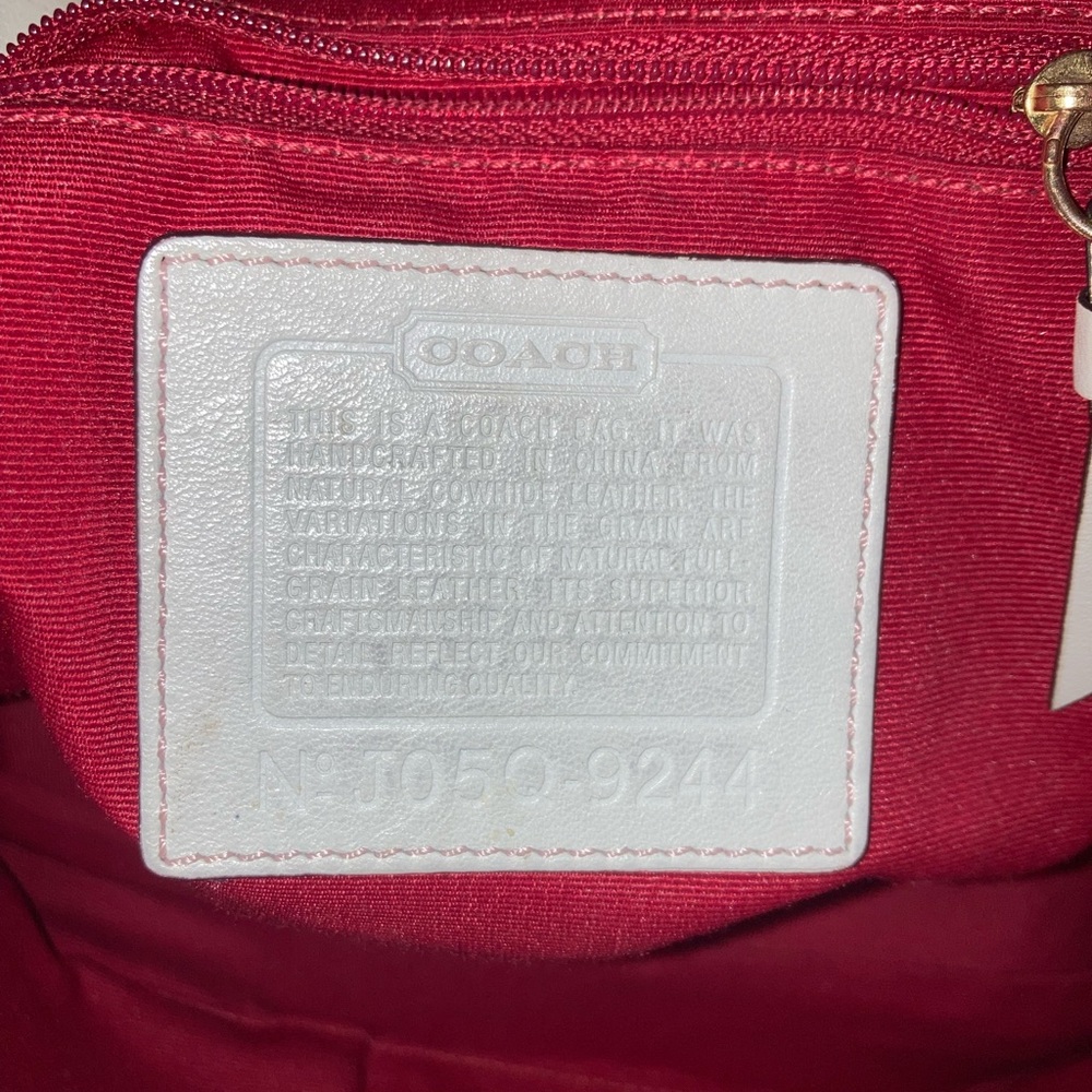 Coach Poppies for Peace White Bag with Multicolor Floral Design/LE/retired - Picture 14 of 16